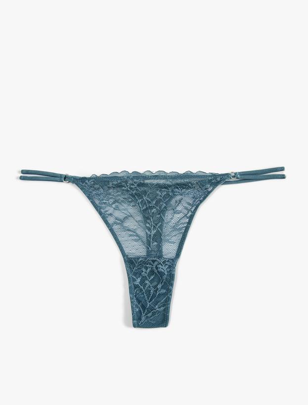   Chiloți tip tanga, din dantelă.