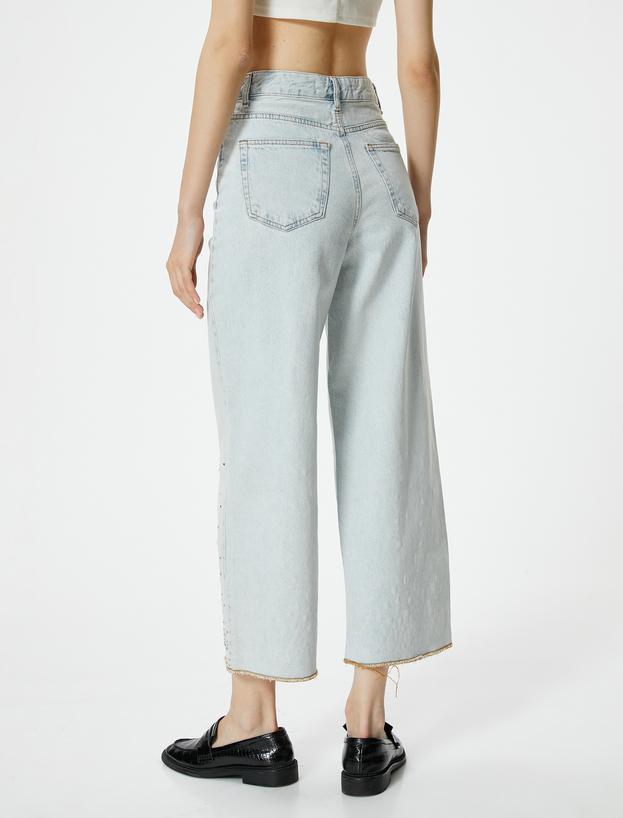   Blugi crop wide leg