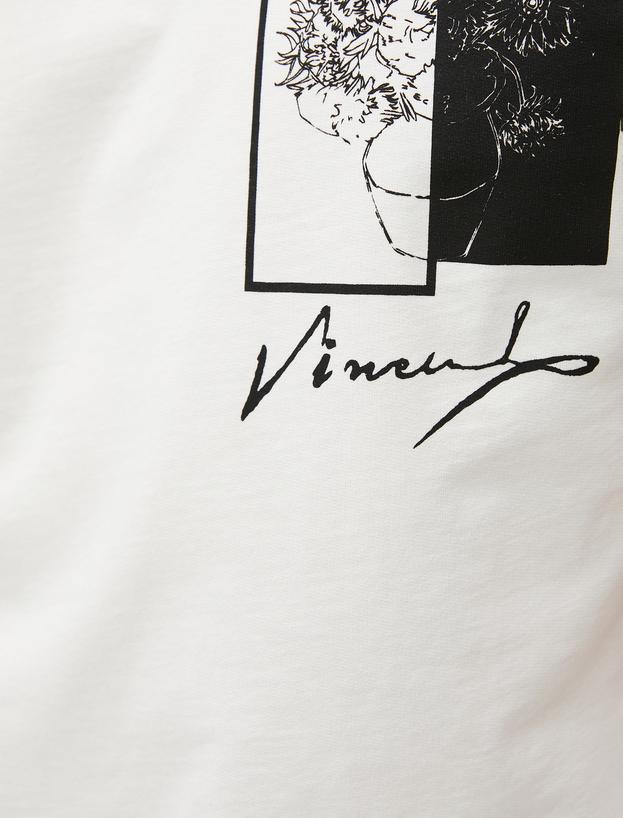  Tricou cu licență Vincent Van Gogh, din bumbac, imprimat pe spate