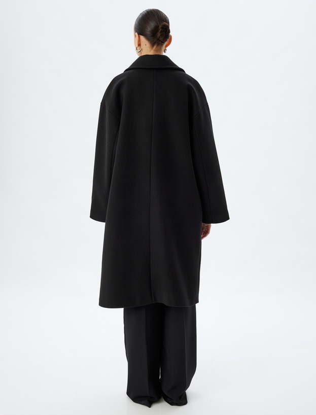   Palton Lung Oversize cu Nasturi