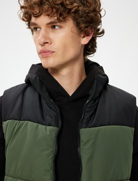 Vestă Puffer Slim Fit cu Fermoar